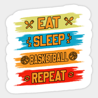 Eat Sleep Basketball Repeat Sticker